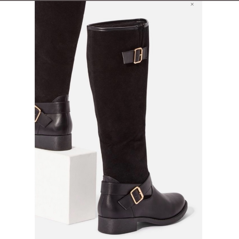 JUSTFAB new Raelynn black knee high boots size 8